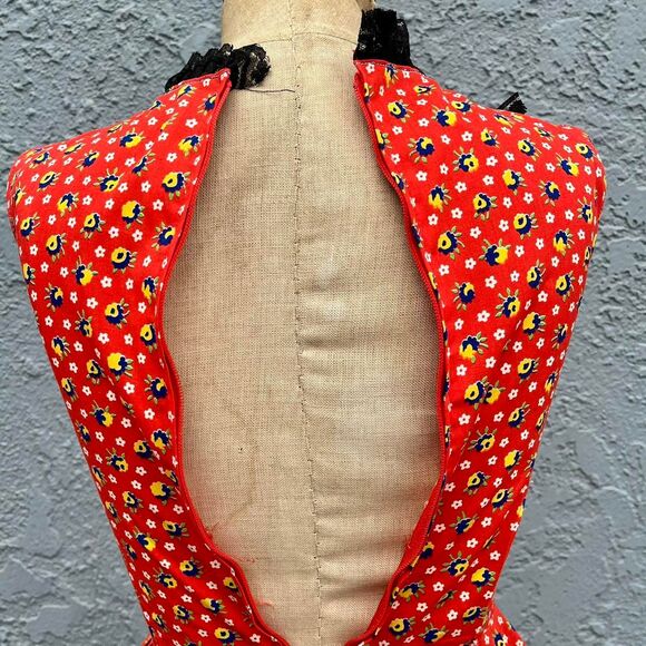 Vintage Floral Prairie Dress XS Handmade Country western maxi - Picture 7 of 7